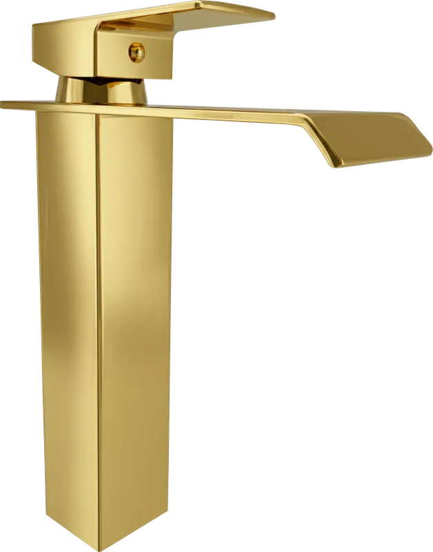 1020 tipo cascada, grifería de baño monocontrol, en dorado