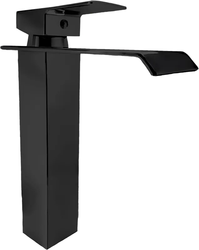 1020 tipo cascada, grifería de baño monocontrol, en negro