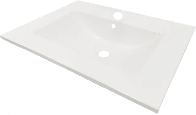 4048 de 60 cm, lavamanos de empotrar, en blanco