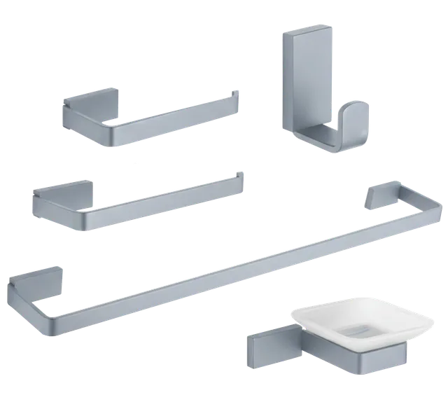 9001 Series, juego de accesorios de baño, en cromado