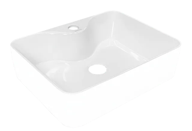 Amatista, lavamanos de sobreponer, en blanco