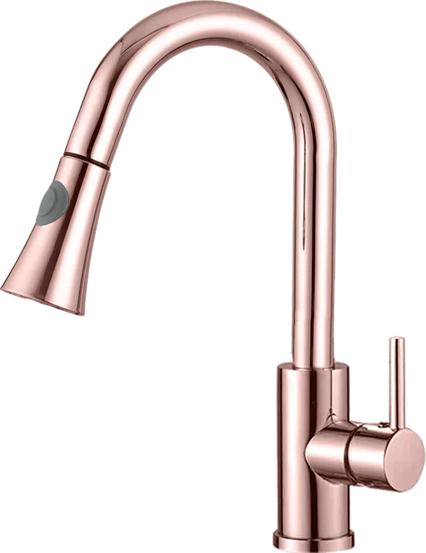 Ámbar, grifería de cocina monocontrol, en oro rosa