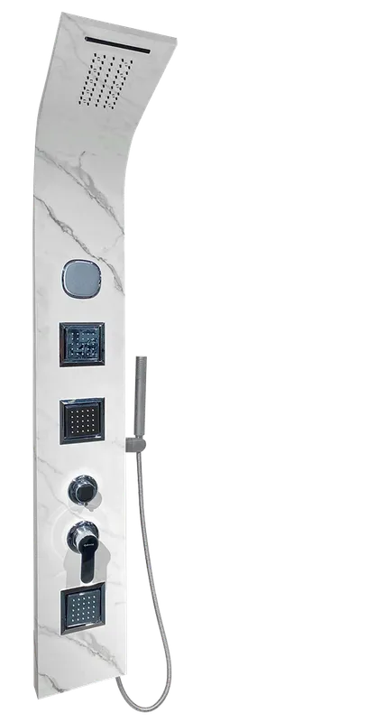 Apolo MTW-02, torre de ducha, en mármol blanco