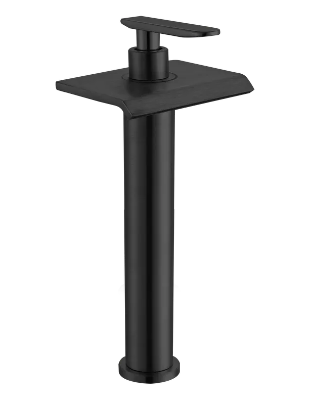 Aragona alta, grifería de baño de agua fría, en negro