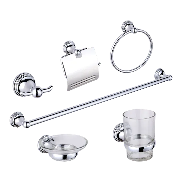 Atalaya, juego de accesorios de baño, en cromado