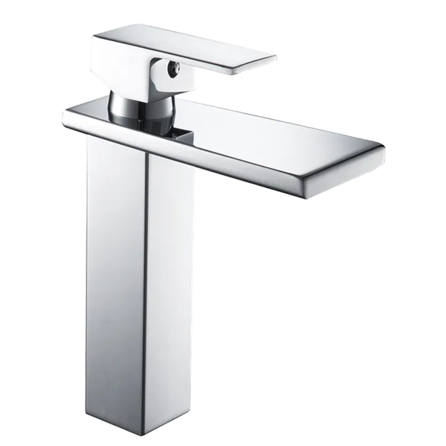 Clavel tipo cascada, grifería de baño monocontrol, en cromado