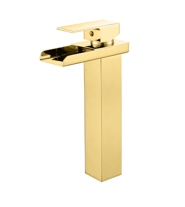 Cosmo alta cascada, grifería de baño monocontrol, en dorado