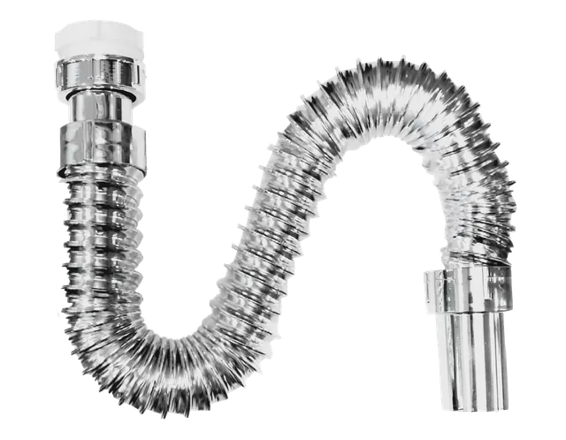 Desagüe flexible, desagüe de lavamanos, en cromado