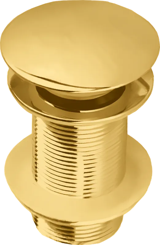 Desagüe push, desagüe de lavamanos, en dorado