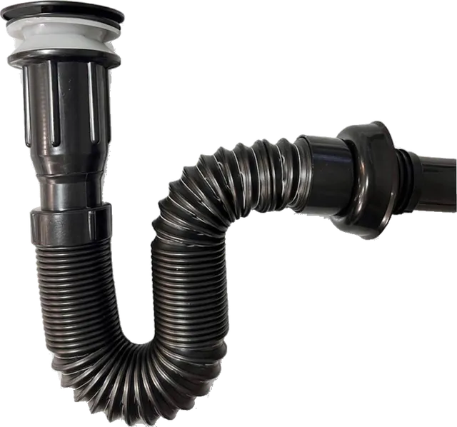 Desagüe push, desagüe de lavamanos, en negro