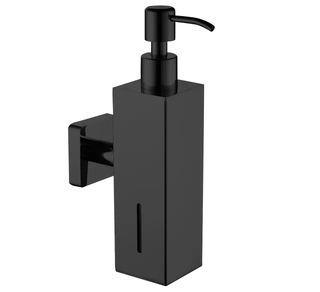 Dispensador de jabón de acero inoxidable, dispensador de jabón, en negro