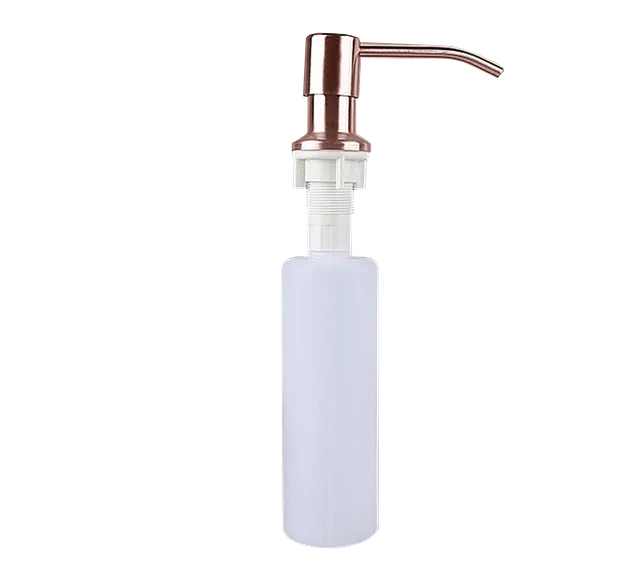 Dispensador de jabón para cocina, dispensador de jabón, en oro rosa