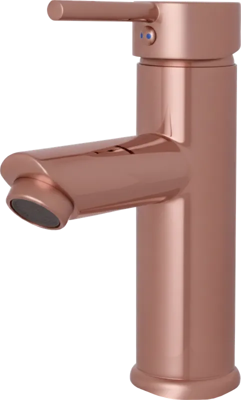 Iris media pico recto, grifería de baño monocontrol, en oro rosa