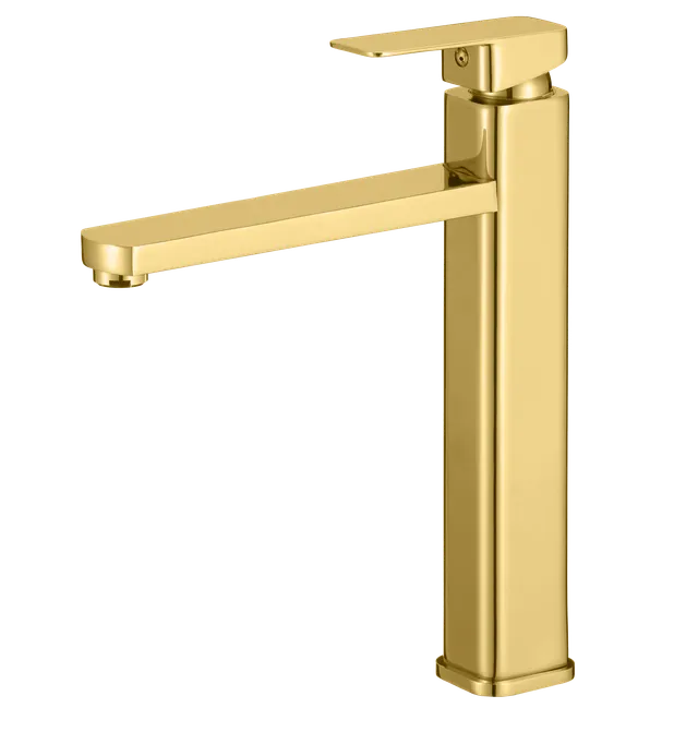 Montecarlo alta, grifería de baño monocontrol, en dorado