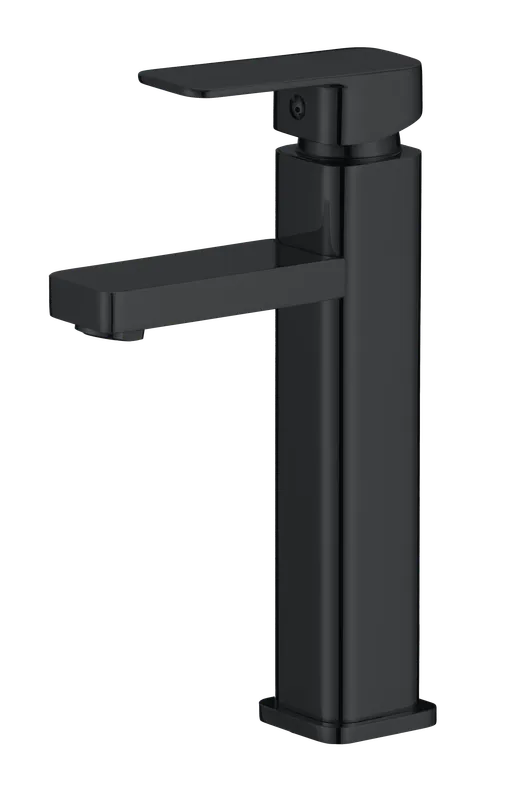 Noble alta, grifería de baño monocontrol, en negro
