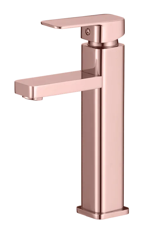 Noble alta, grifería de baño monocontrol, en oro rosa