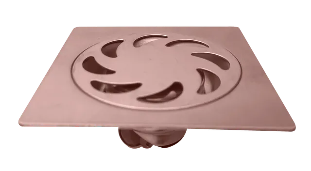 Rejilla Éfeso 10 cm, rejilla de piso, en oro rosa