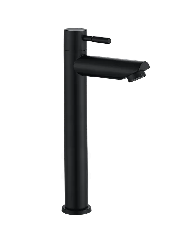Río alta, grifería de baño de agua fría, en negro