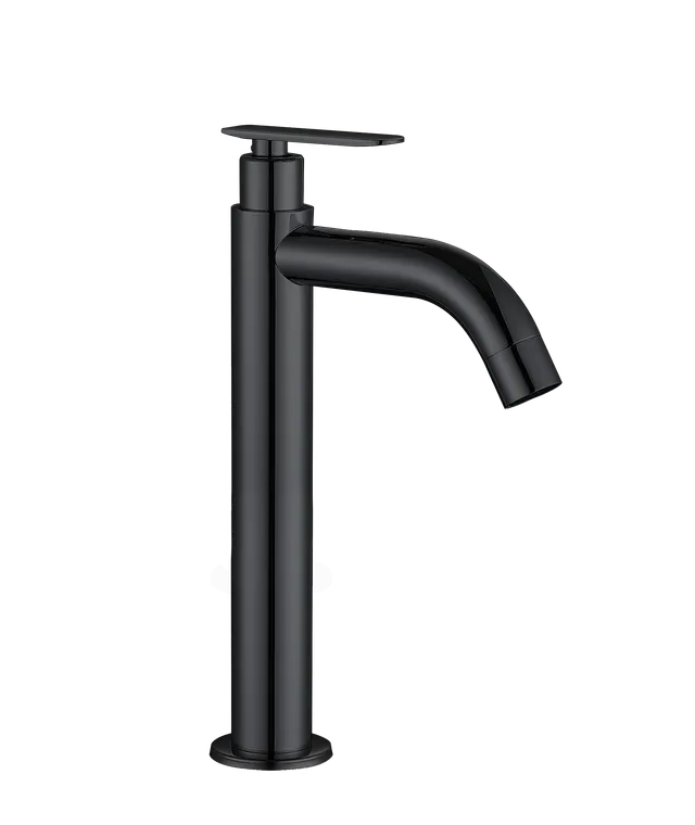 Sao Pablo alta, grifería de baño de agua fría, en negro