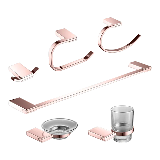 Thor, juego de accesorios de baño, en oro rosa