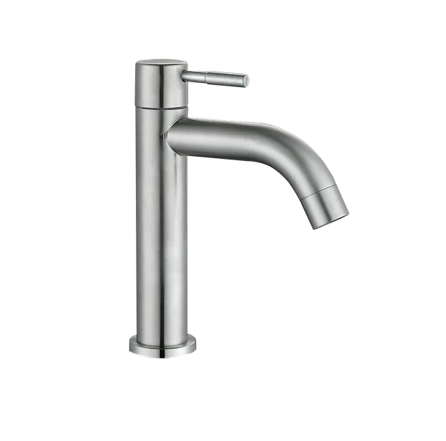 Veza media, grifería de baño de agua fría, en satinado